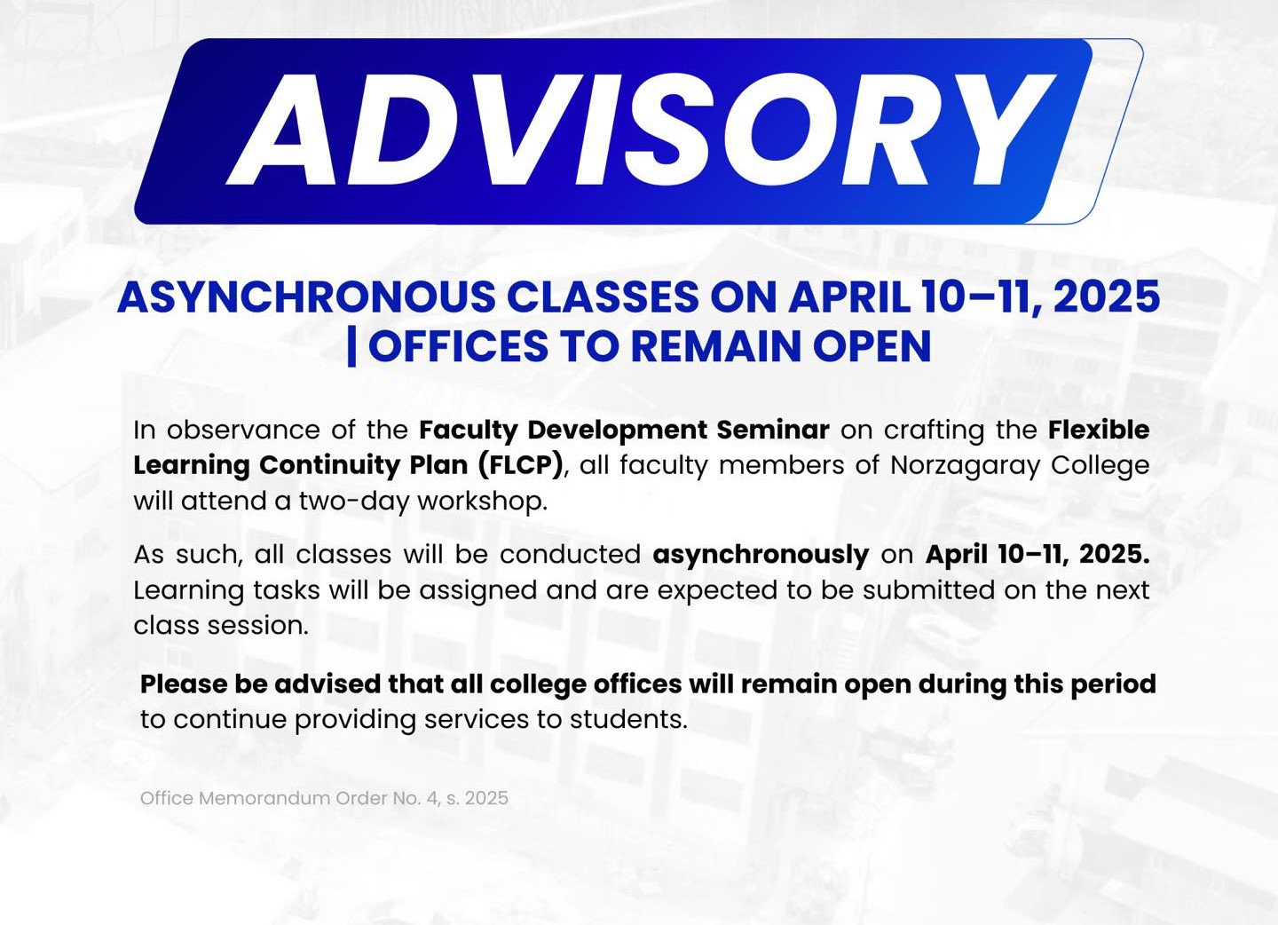 ADVISORY
